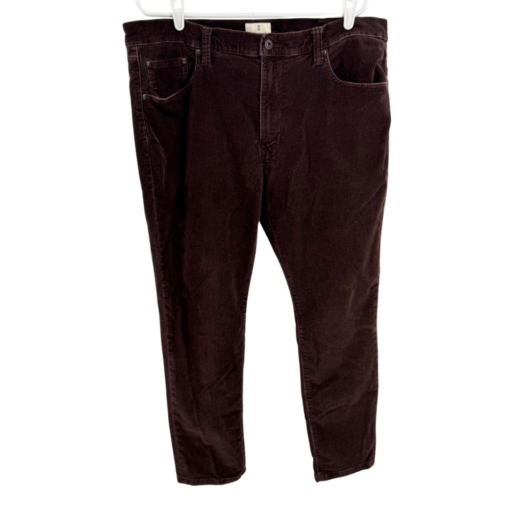 Mutual Weave The Slim Men's Corduroy Pants dark brown casual office 38x30 work